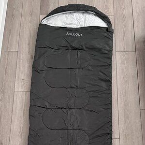 All Weather Envelope Sleeping Bag, Dark Grey, Left Zip